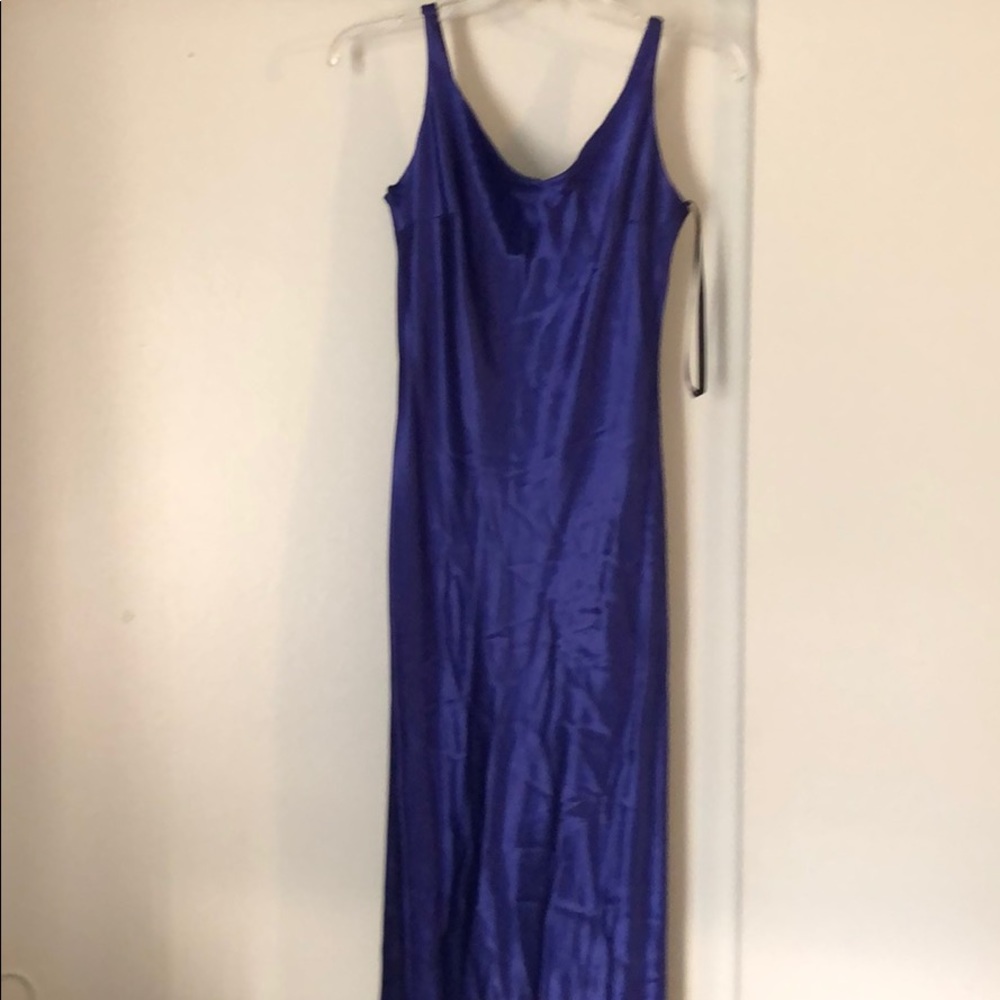 Purple floor length dress